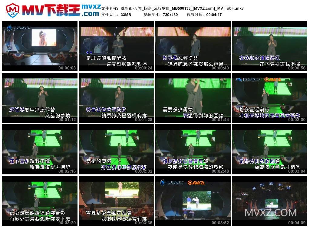 魏新雨-习惯_国语_流行歌曲_MB506133